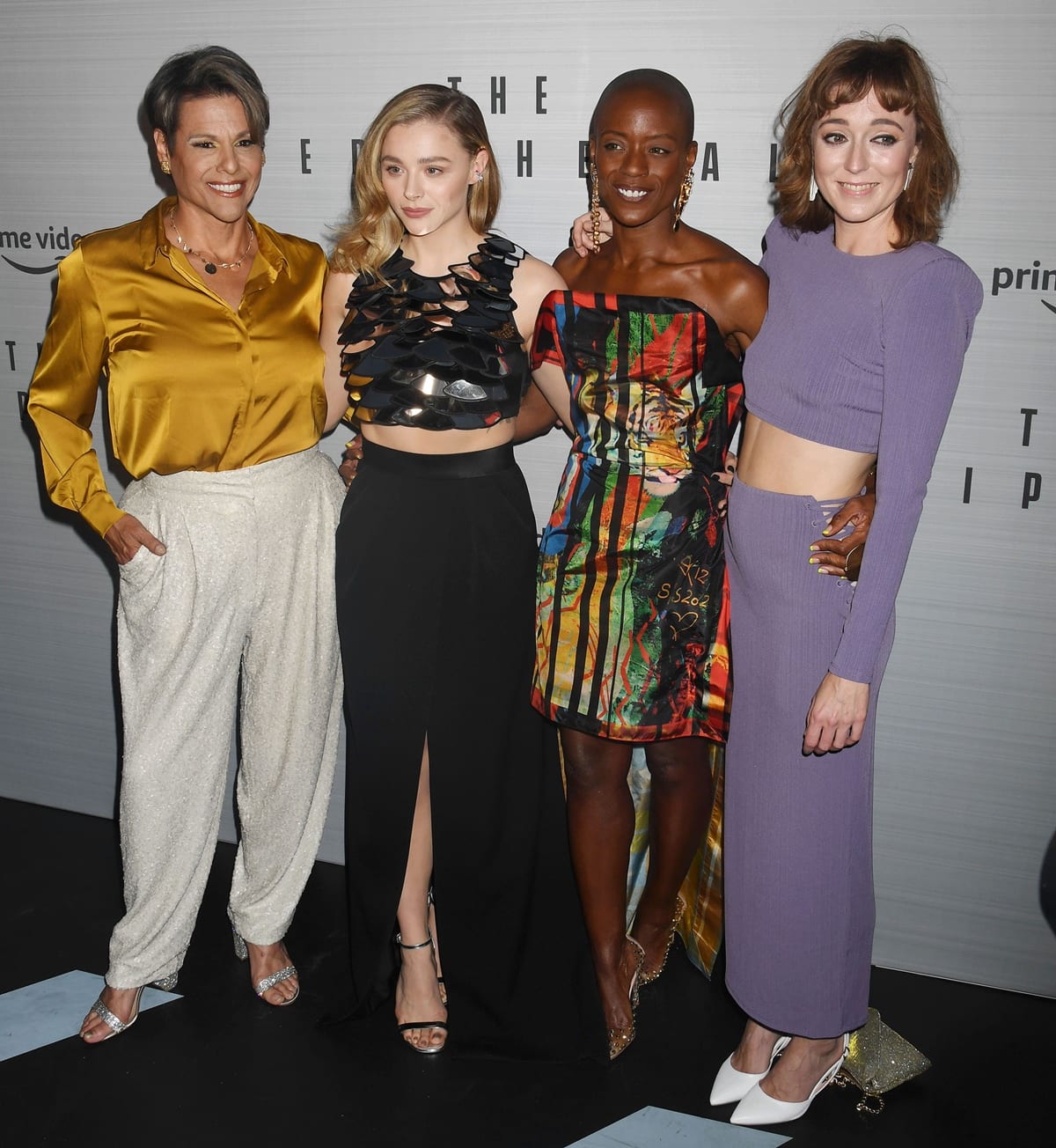 Chloë Grace Moretz looks much shorter than Alexandra Billings, T'Nia Miller, and Adelind Horan at Amazon Prime Video's "The Peripheral" Premiere