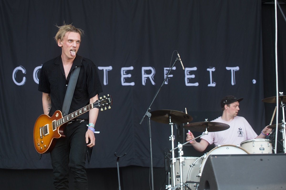 All-around musician Jamie Campbell Bower performing with Counterfeit