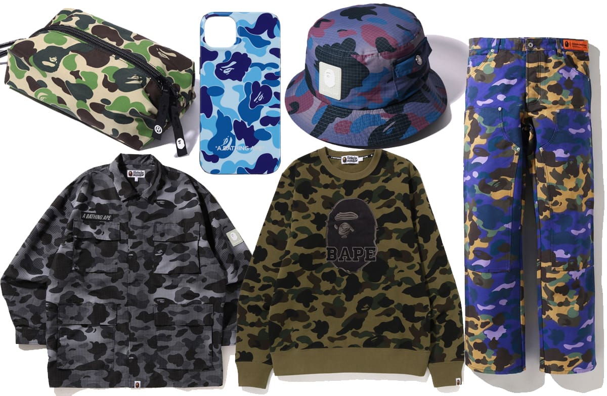 BAPE is known for its prints and patterns, but one of its most recognizable designs is the Cloud Camo