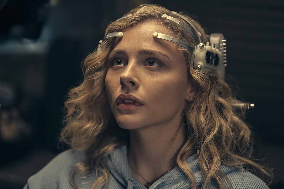 Chloë Grace Moretz as Flynne Fisher in the science fiction drama television series The Peripheral