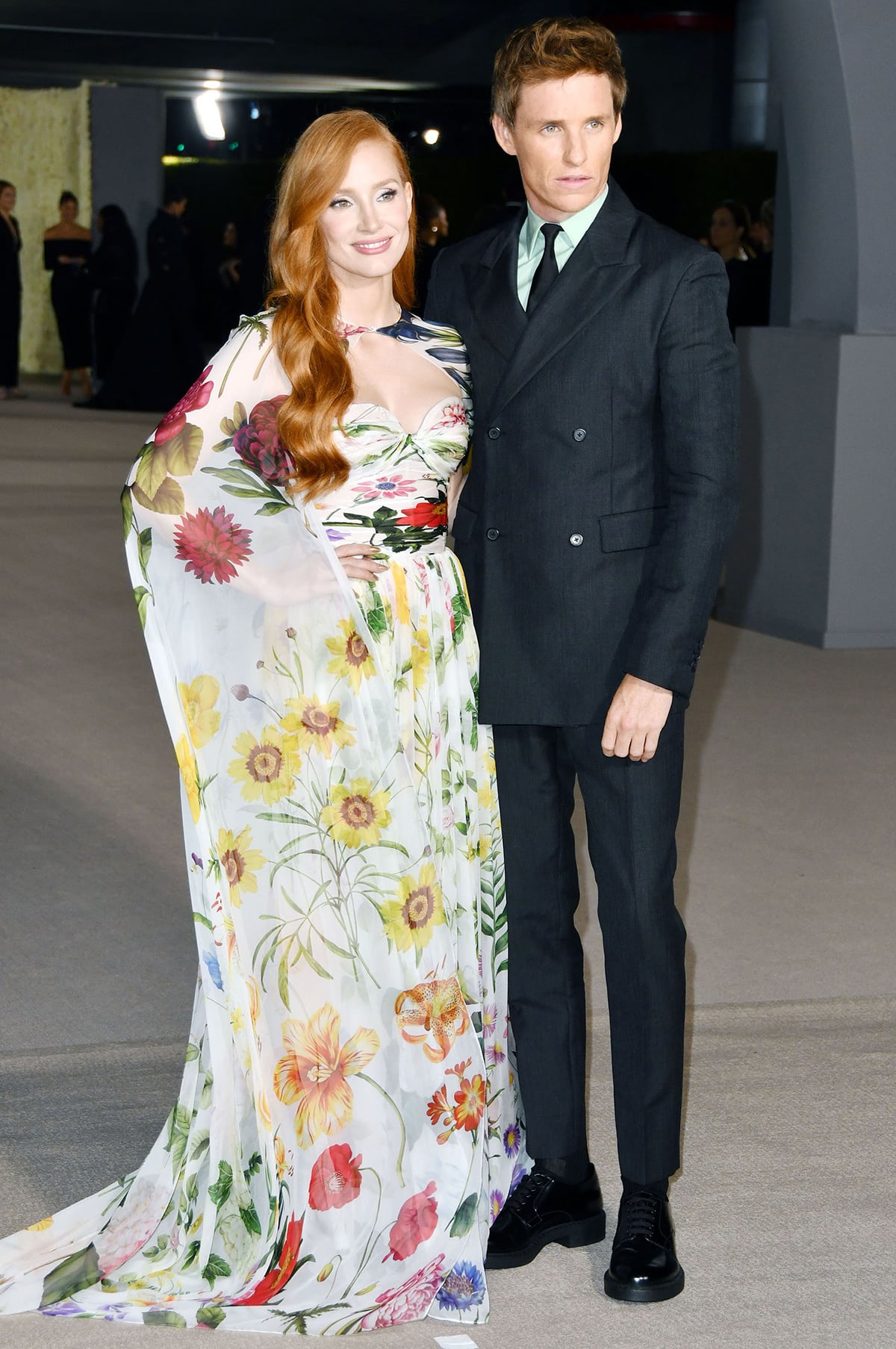 Jessica Chastain and Eddie Redmayne at the 2nd Annual Academy Museum Gala on October 15, 2022