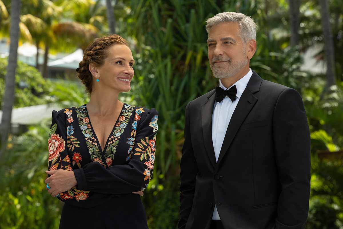 Julia Roberts and George Clooney star as a divorced couple in the upcoming romantic-comedy Ticket to Paradise