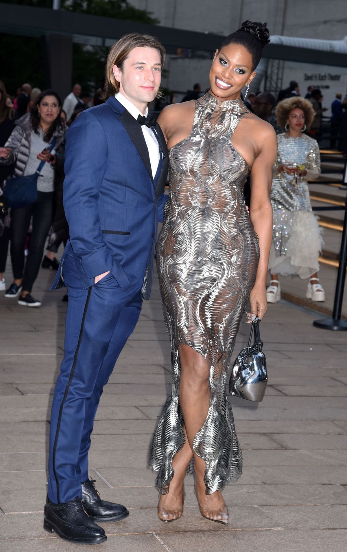 Laverne Cox and Paul McGill attend the New York City Ballet's 2022 Fall Fashion Gala