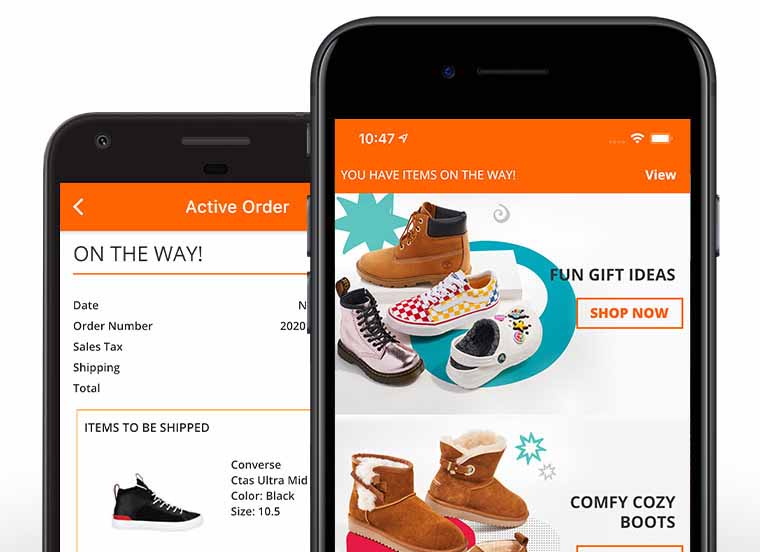 You can get exclusive discounts that you can use in-store and online through the Rack Room Shoes app