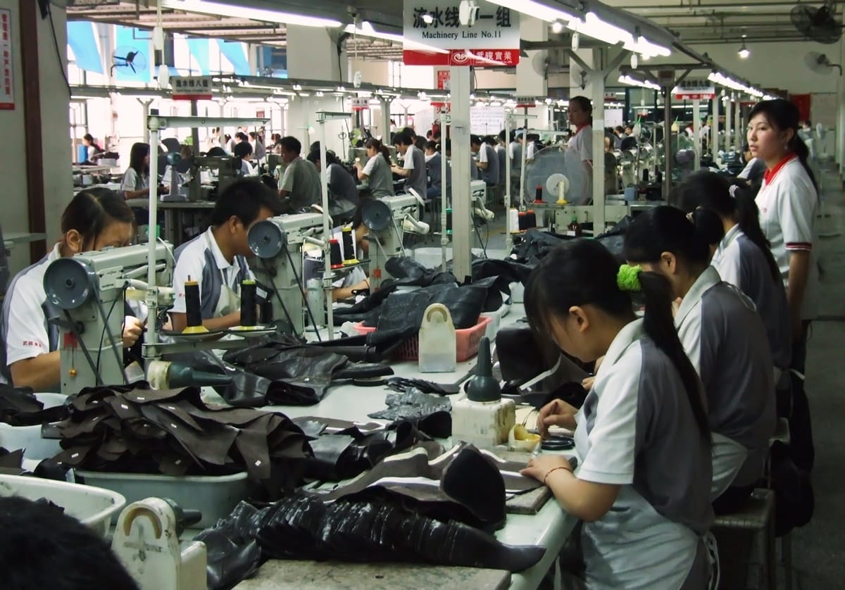 Athletic shoe brands like Reebok and Nike have outsourced their shoe production to factories in Asia where wages are much lower than in the USA