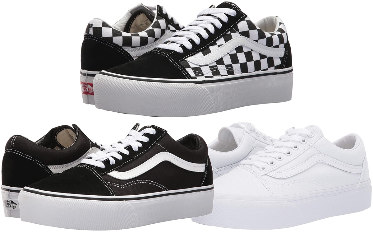 The Old Skool shoes are updated with an inch of platforms for those who want more height