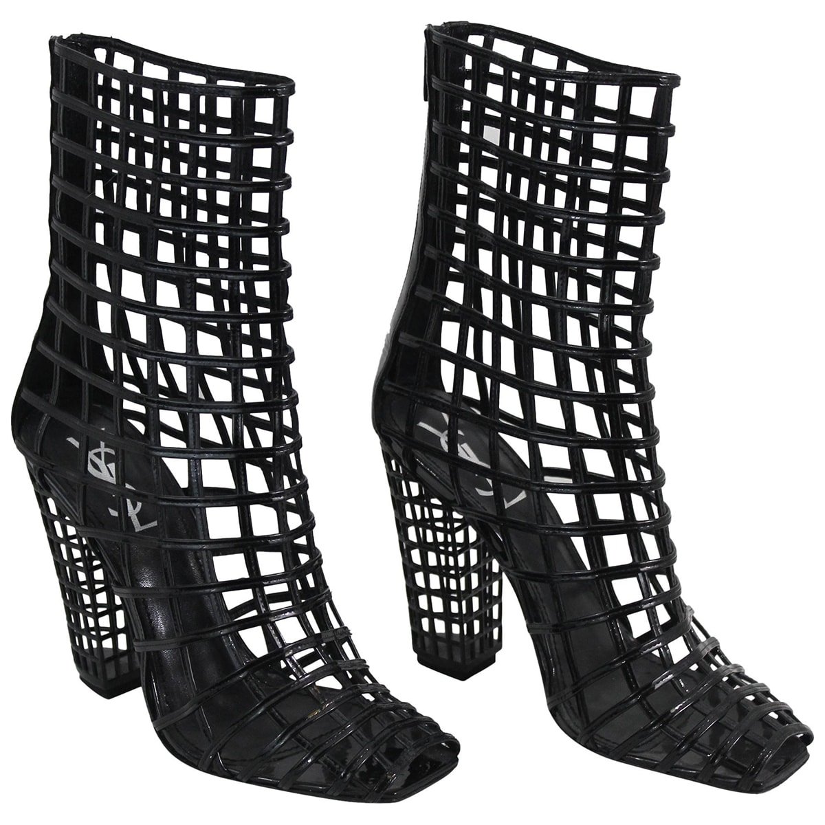Caged heels are believed to have started by YSL in 2009 with the release of their caged ankle boots