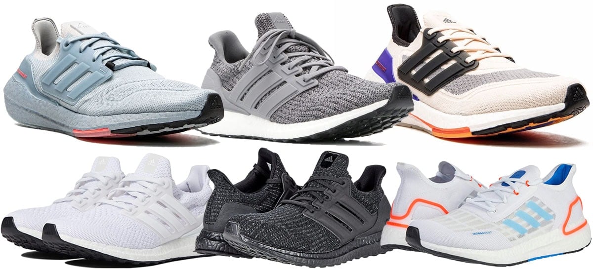 The adidas Ultraboost boasts the sportswear giant's full-length Boost midsole, elastic Primeknit upper, and Continental rubber outsole