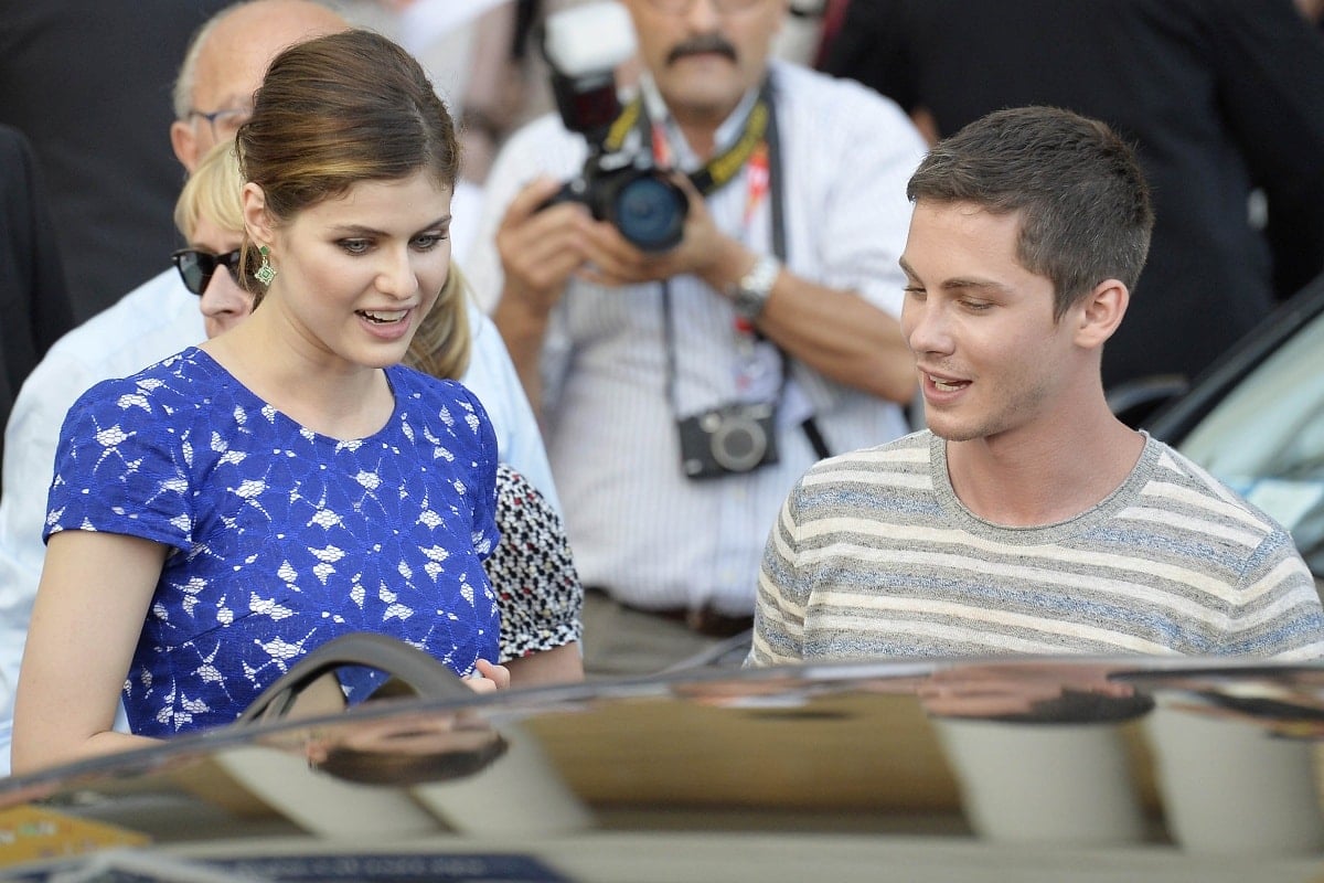 Former couple Alexandra Daddario and Logan Lerman at the Percy Jackson: Sea of Monsters premiere during the 2013 Giffoni Film Festival