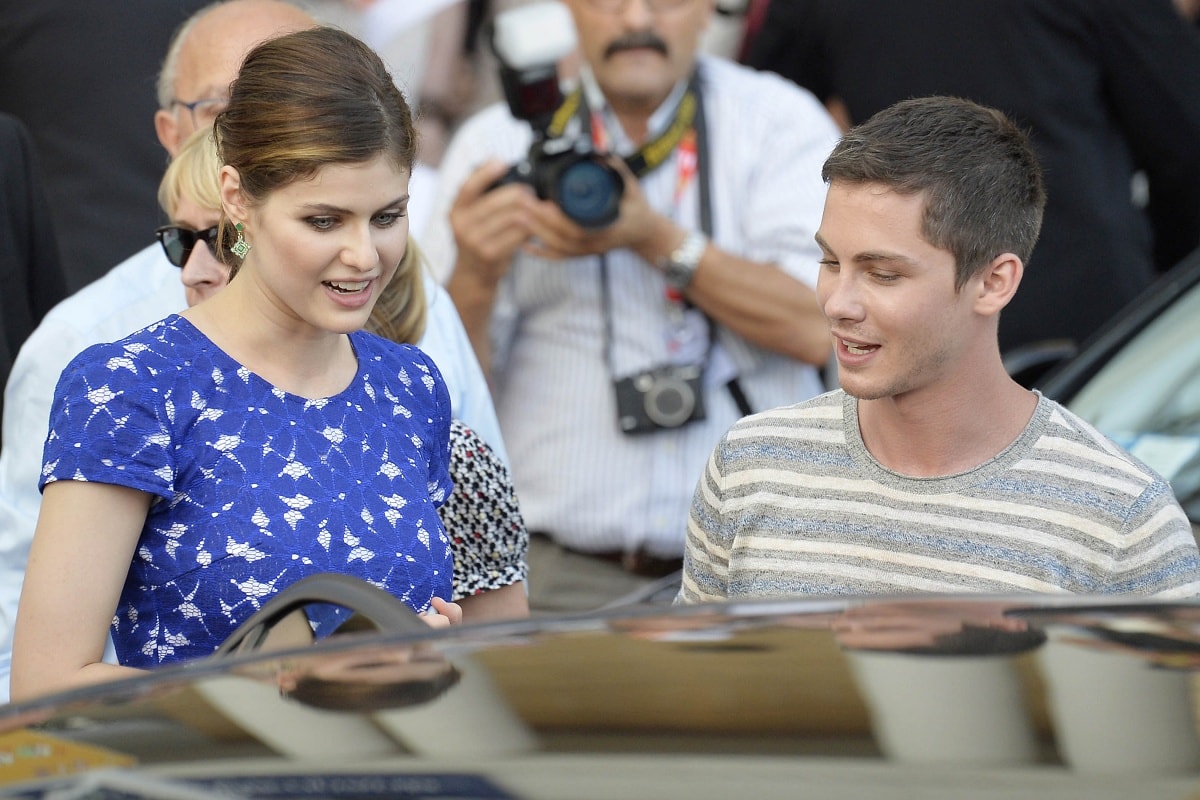 Former couple Alexandra Daddario and Logan Lerman at the Percy Jackson: Sea of Monsters premiere during the 2013 Giffoni Film Festival