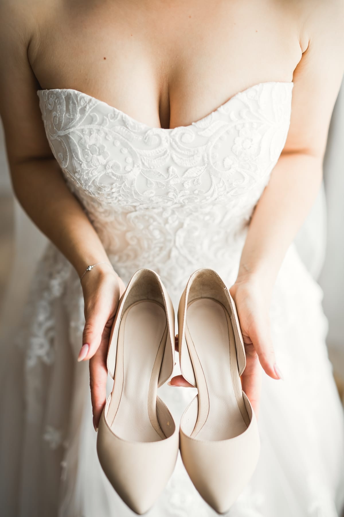 You should buy your bridal shoes in good time before your wedding