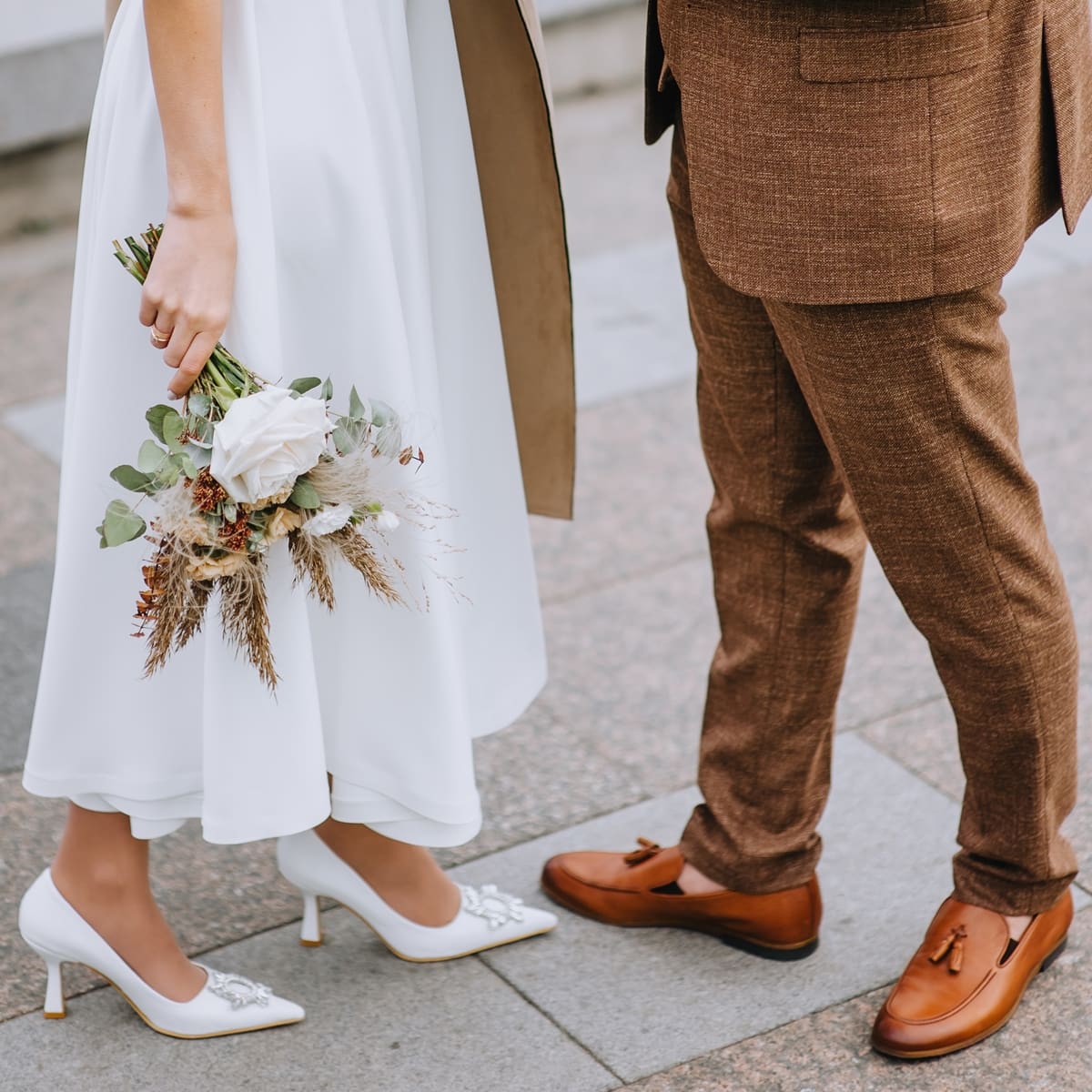 Picking your bridal shoes goes beyond just matching them to your wedding dress