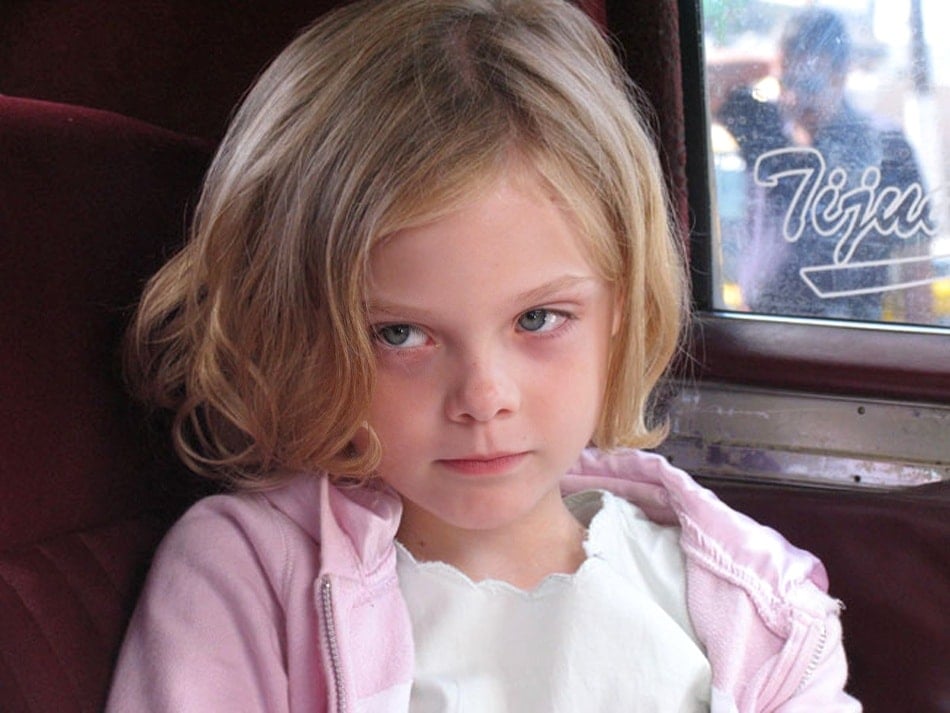 8-year-old Elle Fanning in a scene from the 2006 psychological drama Babel