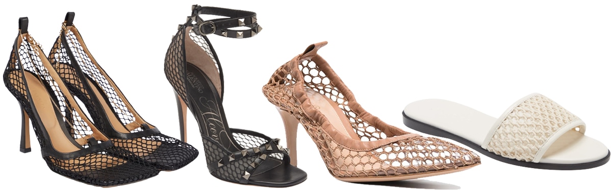 Several high-fashion brands have incorporated fishnets in their shoe designs