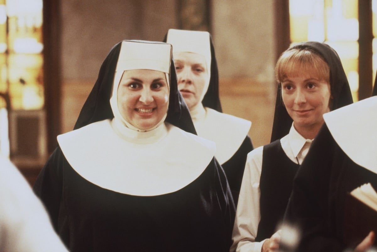 Kathy Najimy as Sister Mary Patrick and Wendy Makkena as Sister Mary Robert in the 1992 comedy film Sister Act