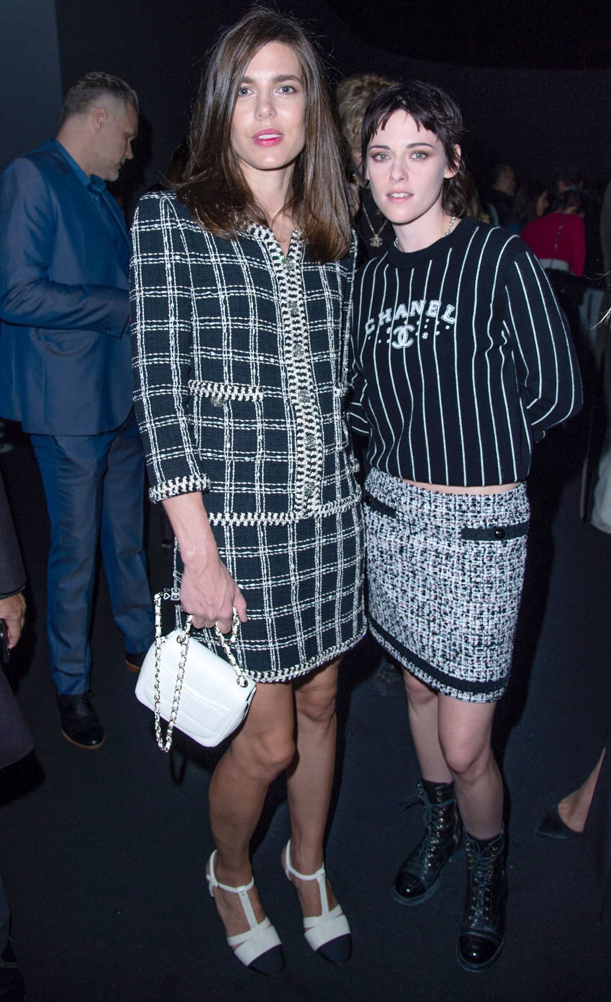 Charlotte Casiraghi and Kristen Stewart attend the Chanel Womenswear Spring/Summer 2023 show