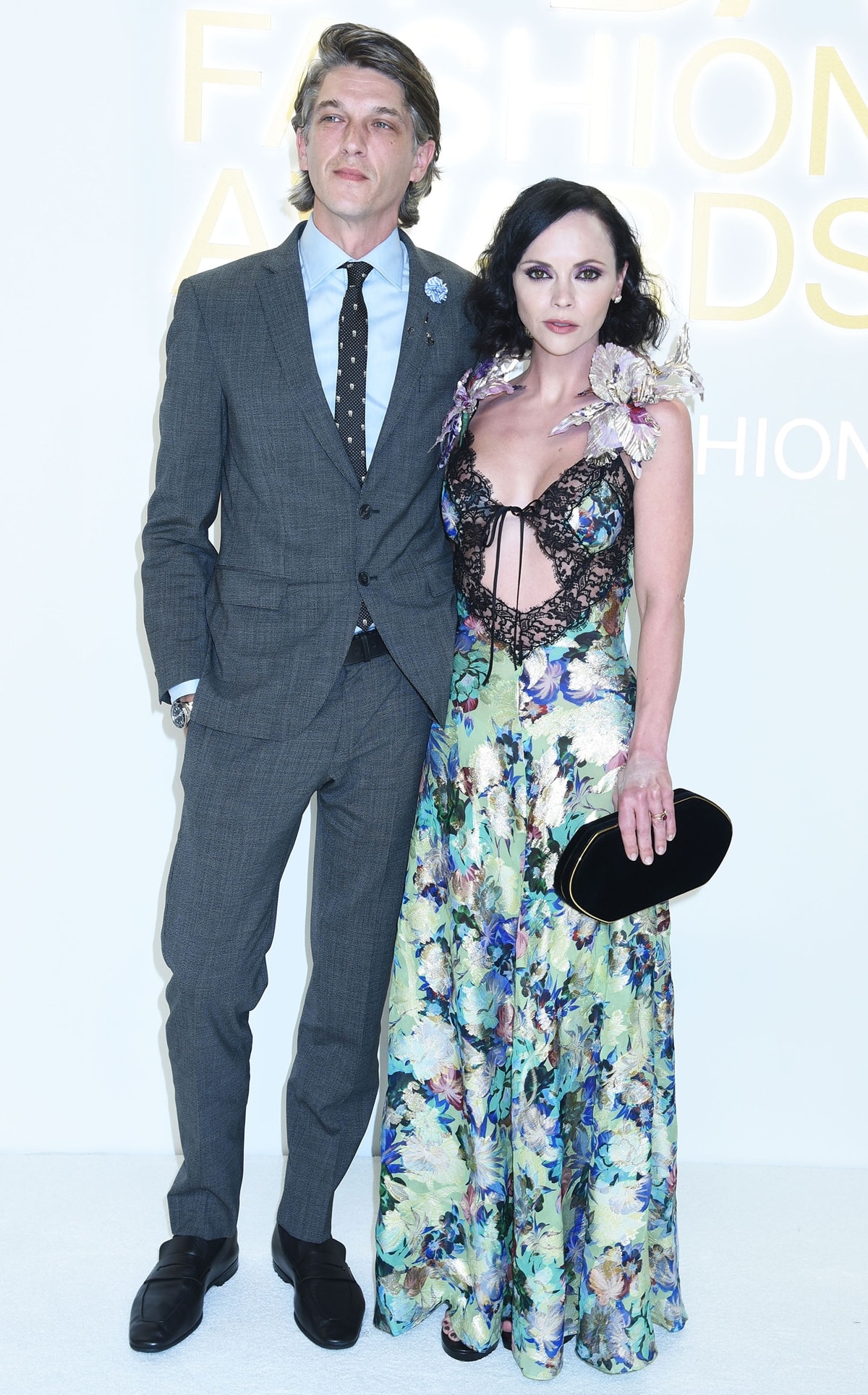 Christina Ricci and her husband, Mark Hampton, attend the 2022 CFDA Fashion Awards