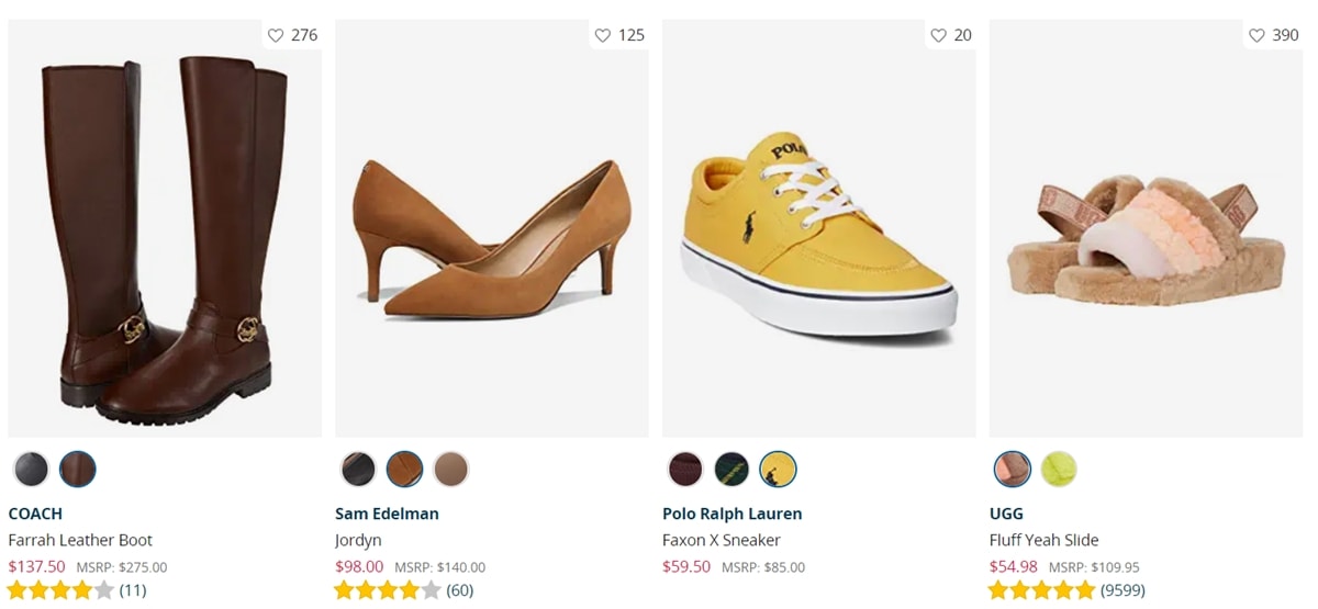 Zappos offers incredible Cyber Monday 2022 discounts on brands such as Coach, Sam Edelman, Polo Ralph Laurent, and UGG