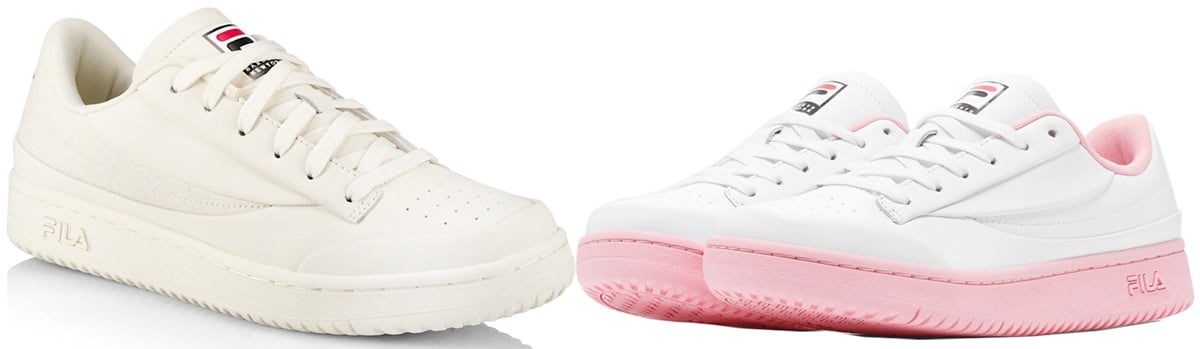 A collaboration with Barneys, the Original Tennis Lux sneakers feature a classic low-top silhouette, leather uppers, almond toes, and lace-up vamps
