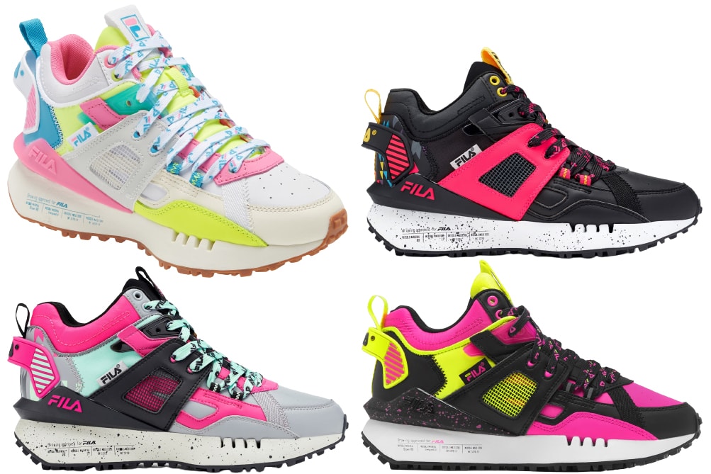 The Spectra features a chunky silhouette with a retro design complemented by the colorful stitched overlays