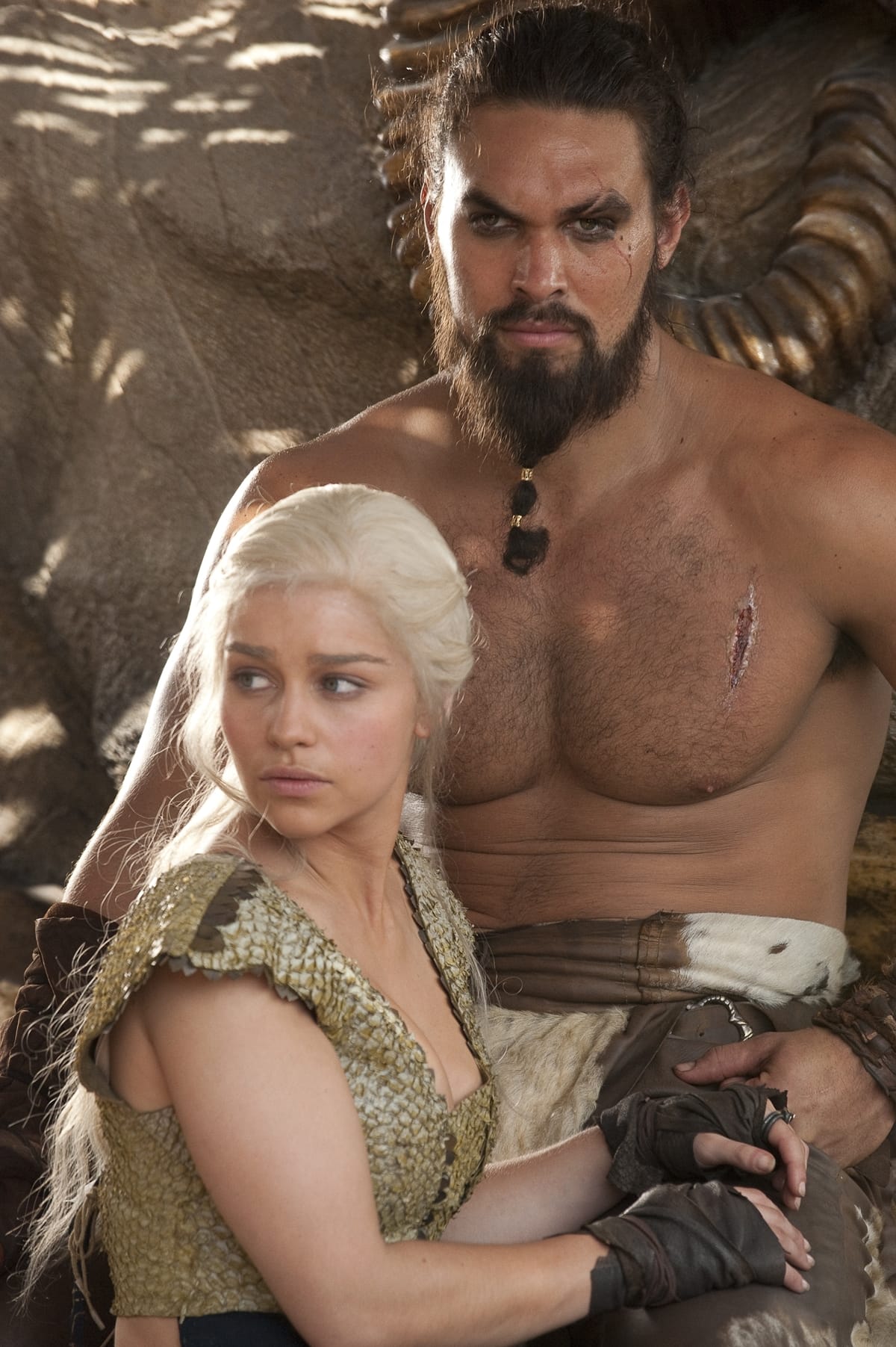 Jason Momoa and Emilia Clarke played Khal Drogo and Daenerys Targaryen on Game of Thrones