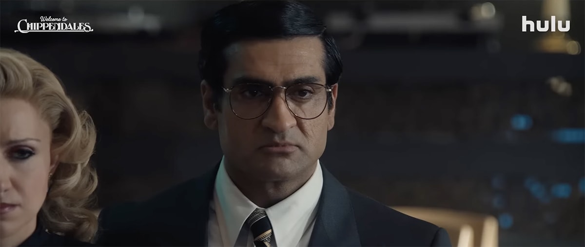 Pakistani-American actor Kumail Nanjiani portrays Somen “Steve” Banerjee in Welcome to Chippendales