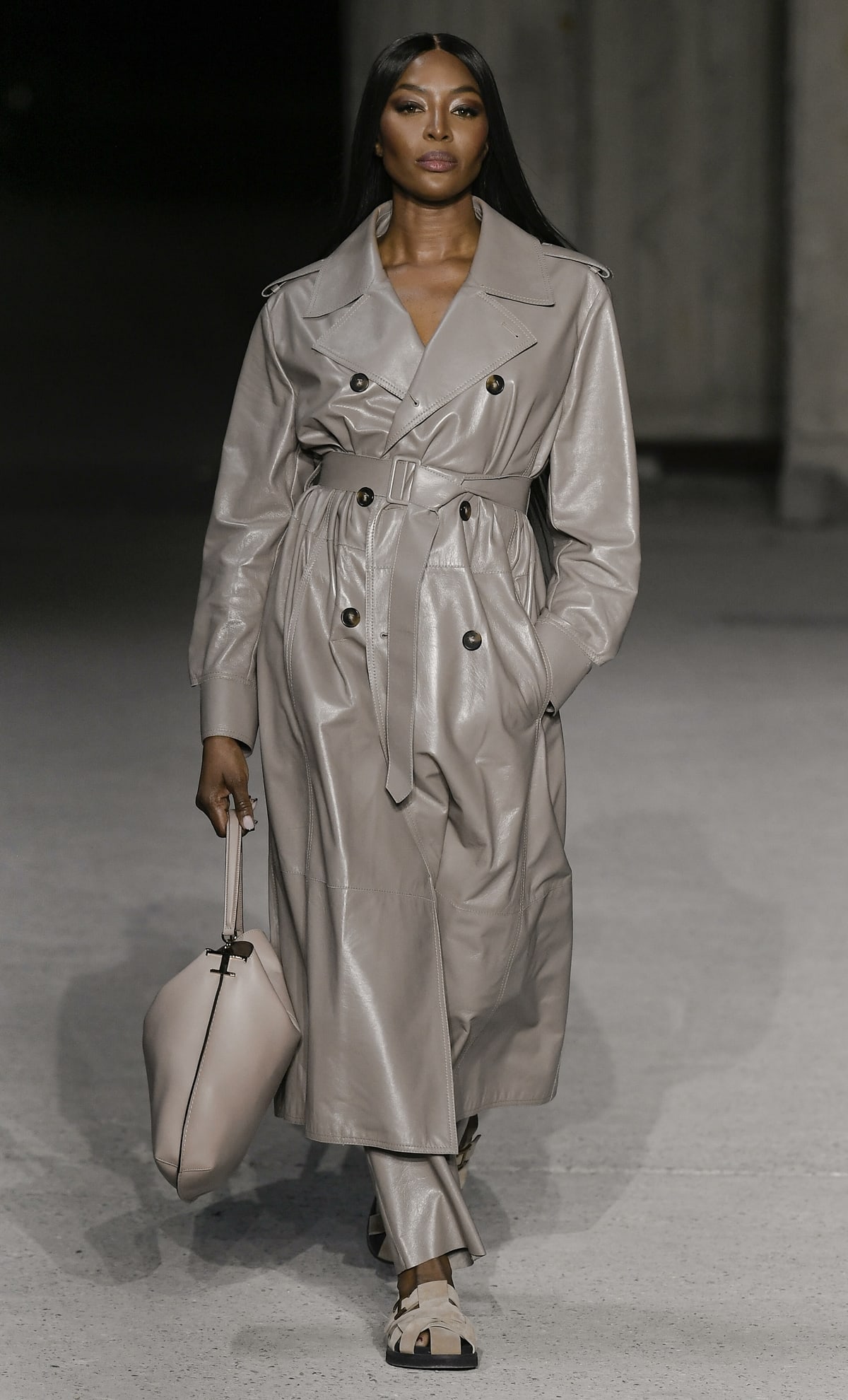 Naomi Campbell walks the runway during Tod's Ready to Wear Spring/Summer 2023 fashion show