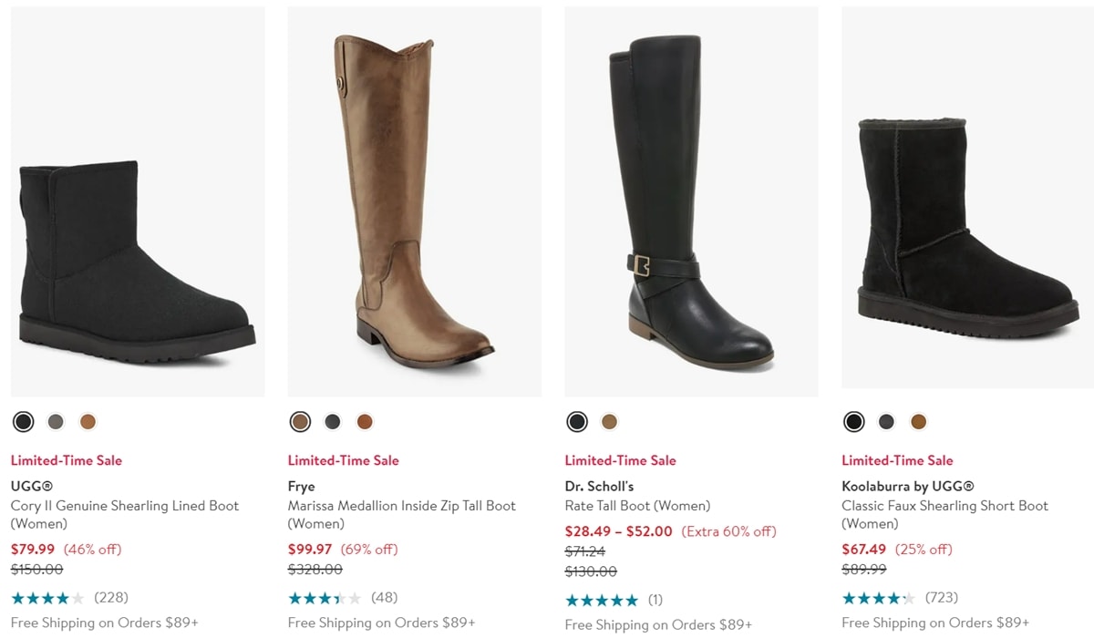 Nordstrom Rack offers great Black Friday 2022 deals on boots from UGG, Frye, Dr. Scholl's, and Koolaburra by UGG