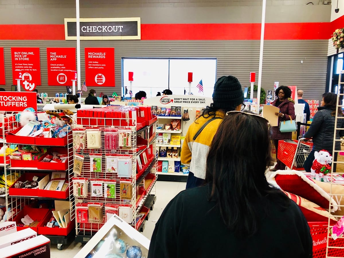 Nordstrom Rack is famous for its Black Friday sales and often has long checkout lines during the holiday season