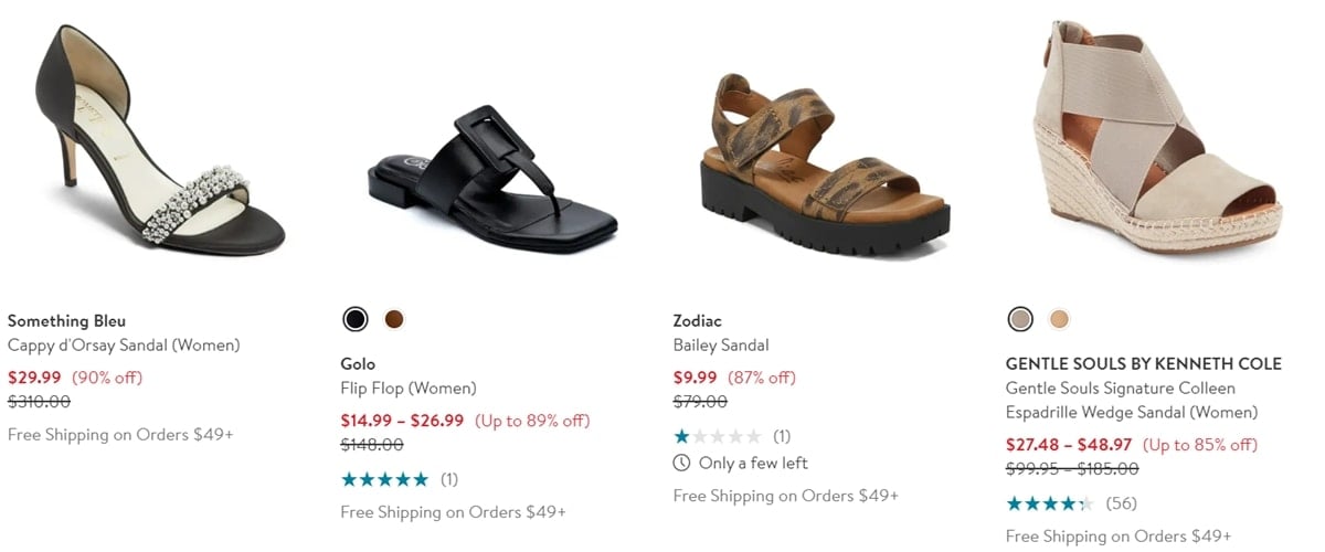 You can find shoes on Nordstrom Rack that have been discounted up to 90%