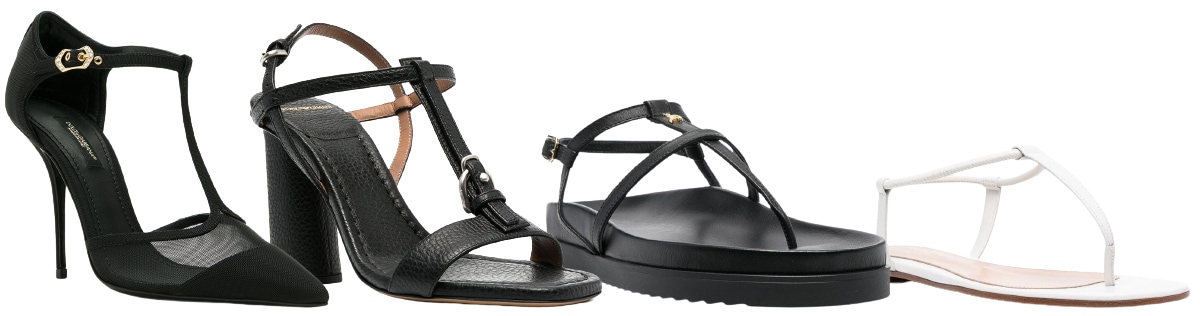 T-Strap shoes are defined by the intersecting straps that form a T shape vamp