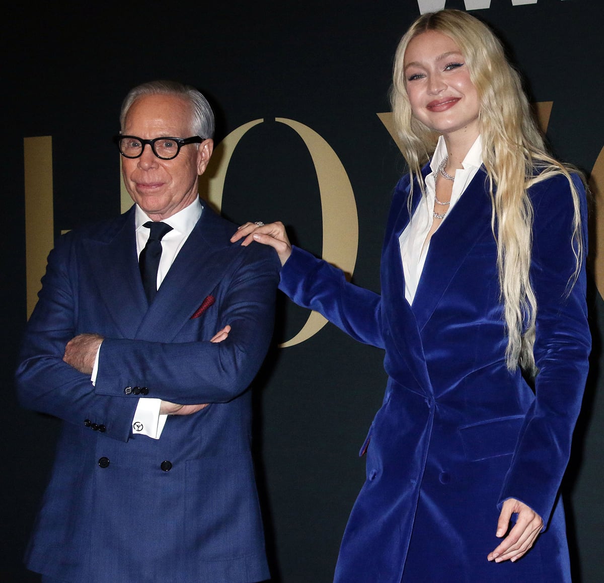 Gigi Hadid presents Tommy Hilfiger with the John B. Fairchild Honor