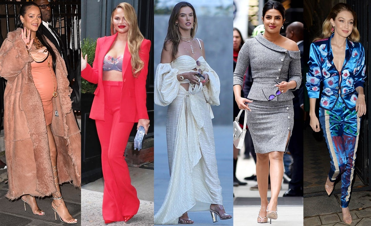 Rihanna, Chrissy Teigen, Alessandra Ambrosio, Priyanka Chopra, and Gigi Hadid show how to wear clear heels