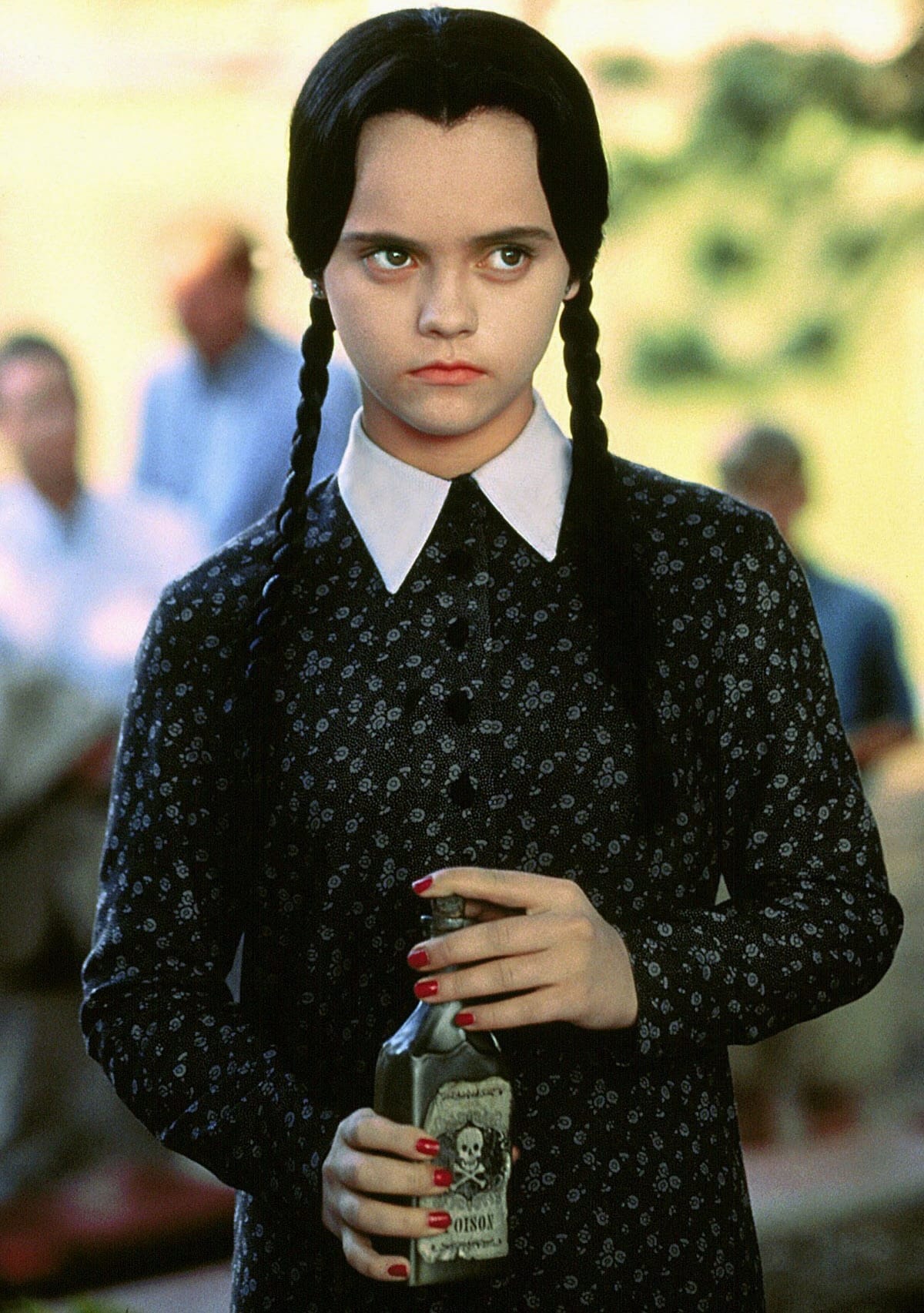 Christina Ricci as Wednesday Addams in the 1993 supernatural dark comedy film Addams Family Values