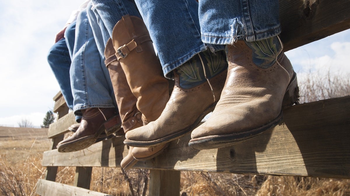 Cowboy boots were originally designed to protect a cowhand’s feet from the elements