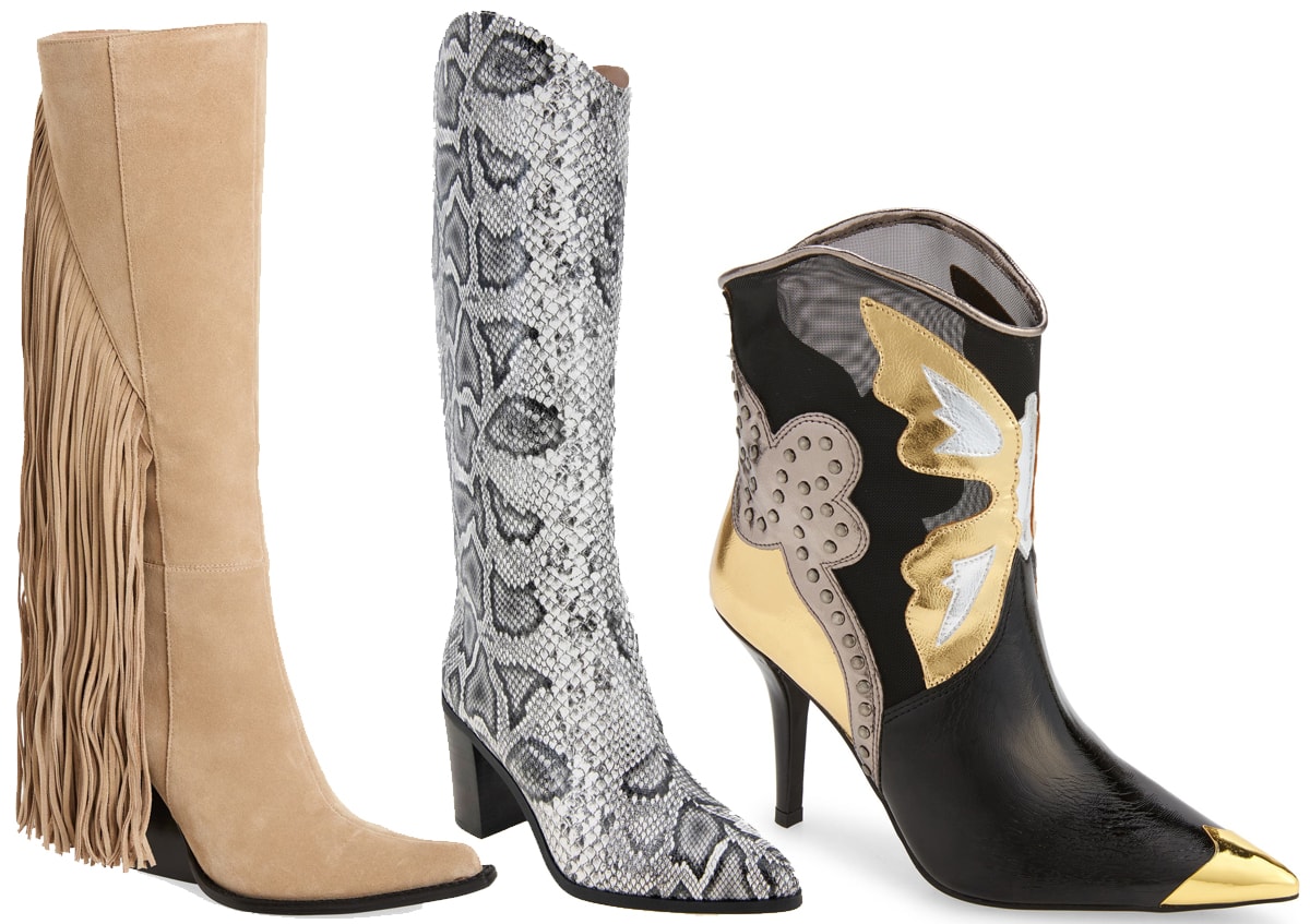 Cowboy dress boots come in a variety of styles, materials, and heel heights