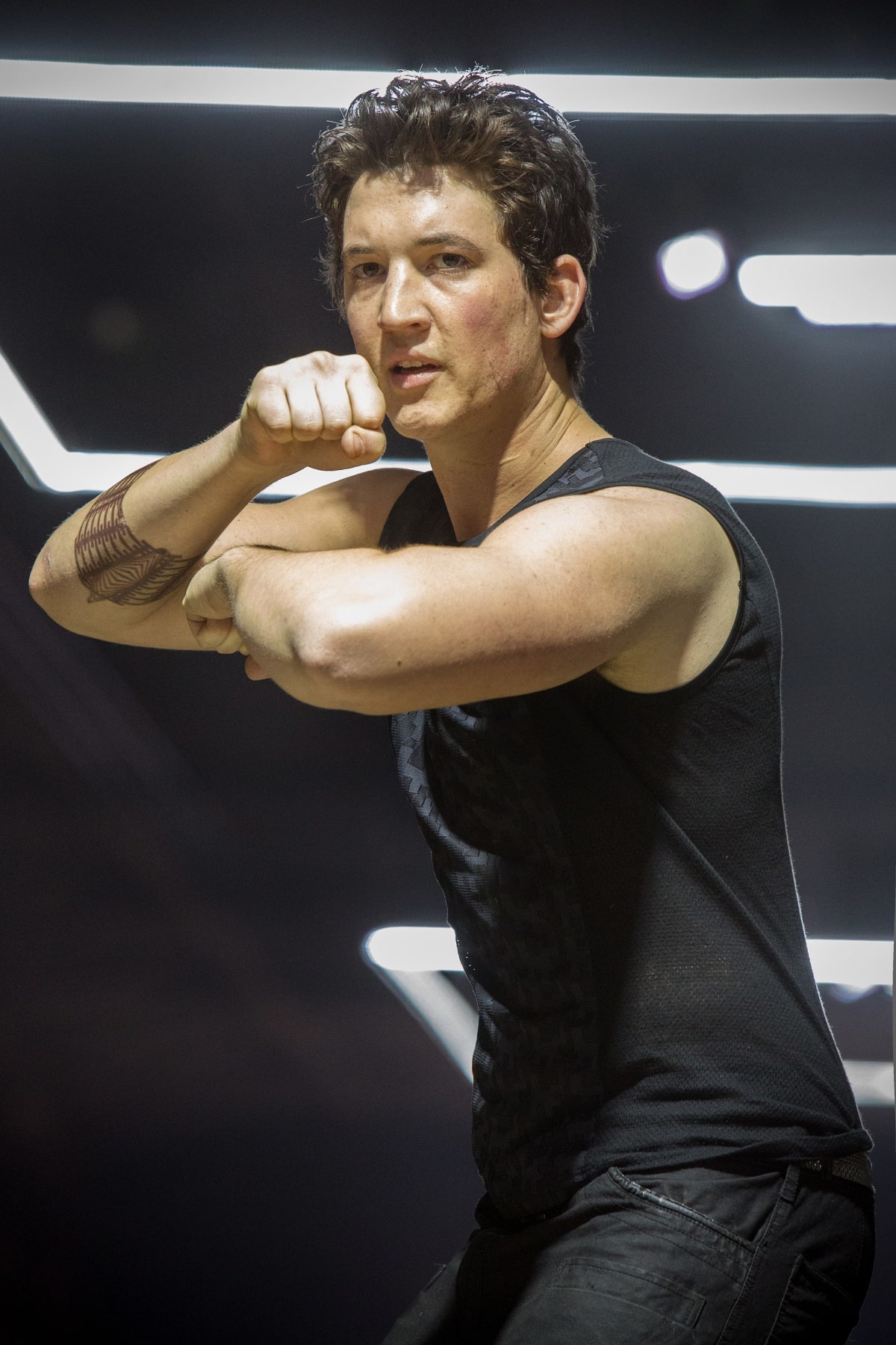 Miles Teller as Peter Hayes in the 2014 dystopian science fiction action film Divergent