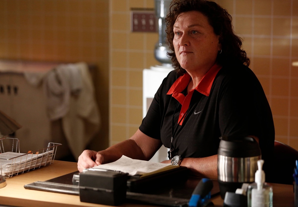 As Coach Beiste, Dot-Marie Jones and her impressive height made her an imposing presence in the musical comedy-drama television series Glee