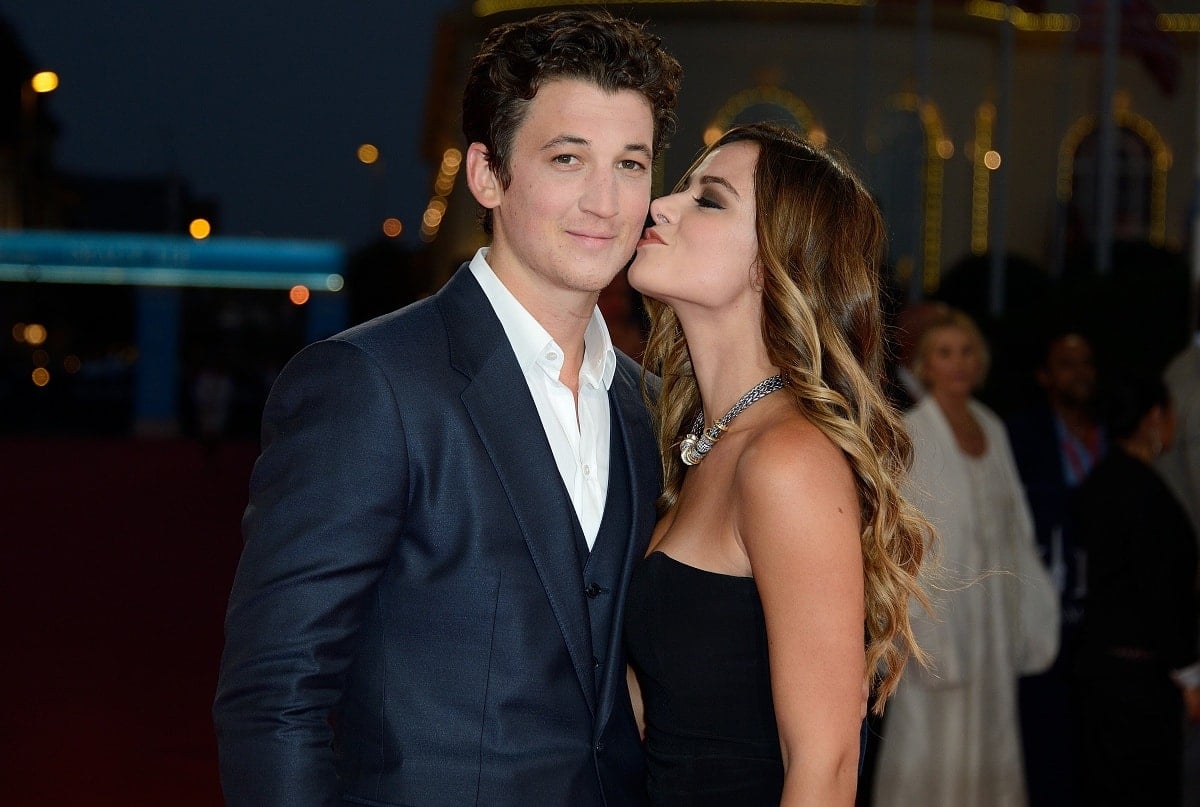 Miles Teller and Keleigh Sperry at the screening of The November Man during the 40th Deauville American Film Festival
