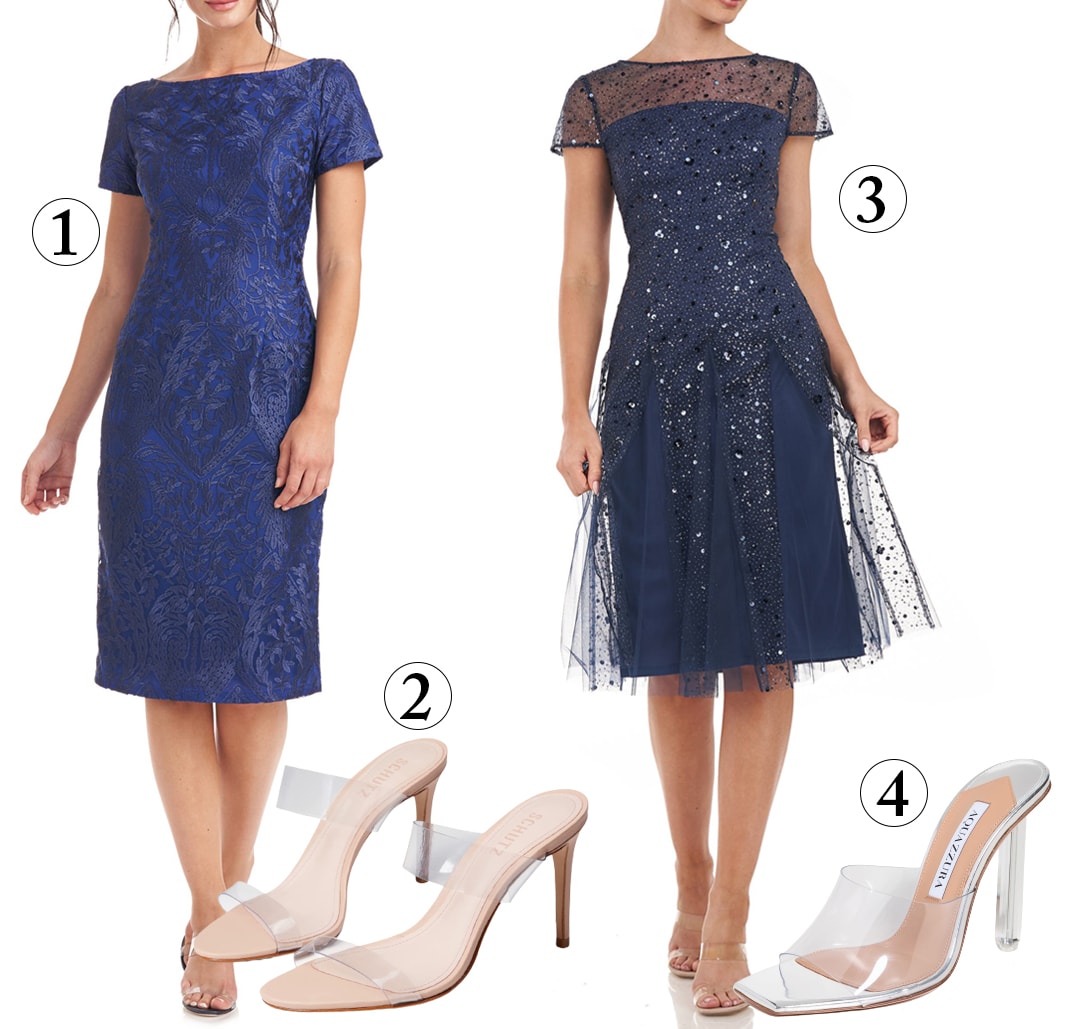 what colour shoes for navy dress