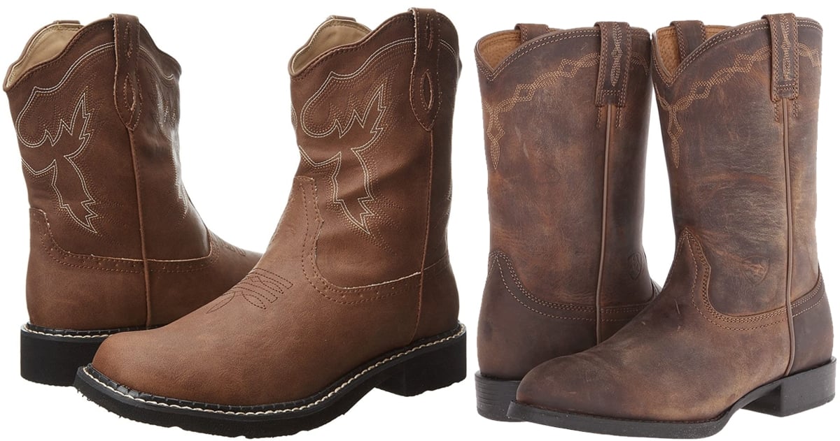 Roper boots have shorter shafts and lower flat heels