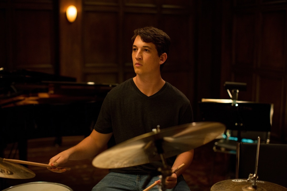 Miles Teller as Andrew Neiman in the 2014 independent psychological drama film Whiplash