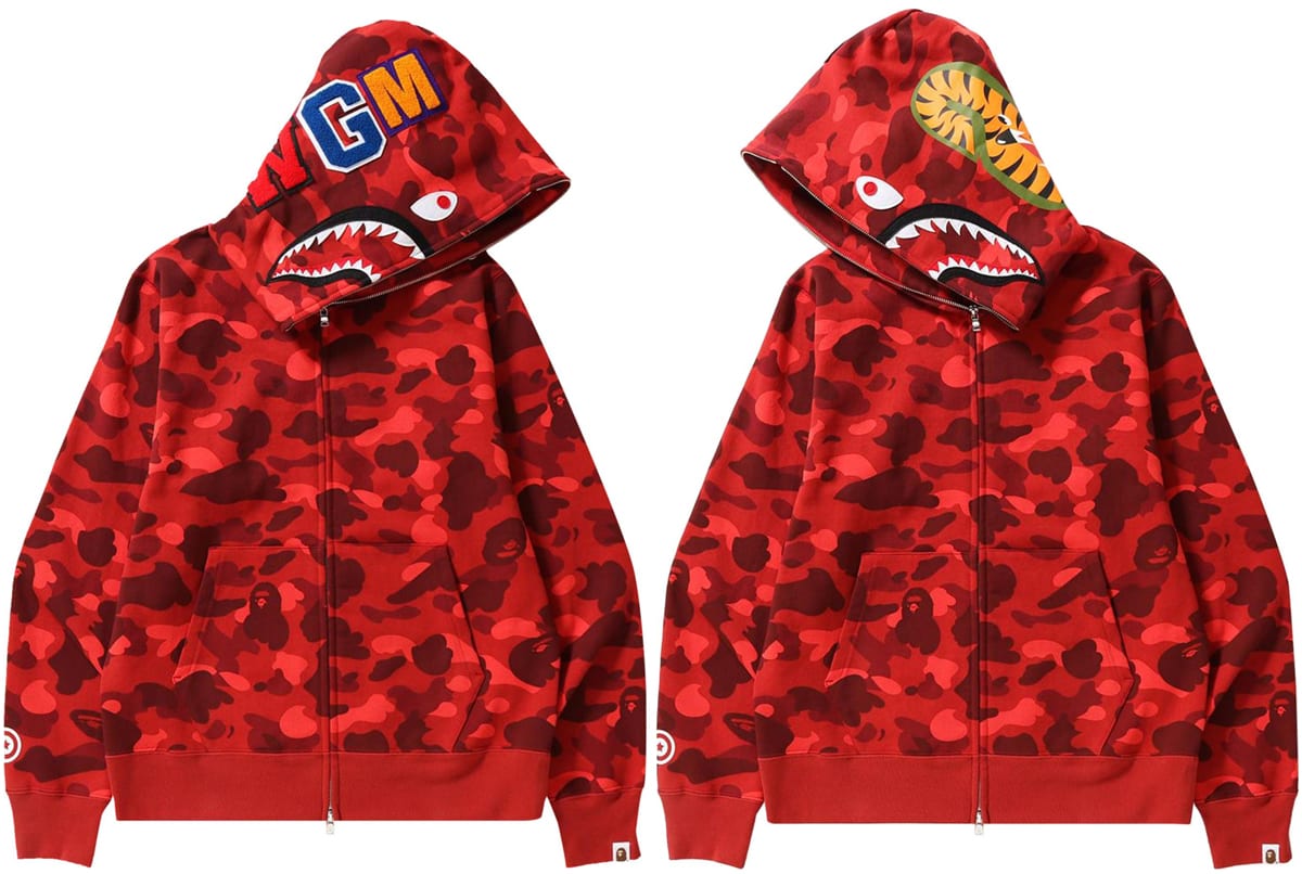 The iconic Camo Shark hoodie is one of Bape's most recognizable designs
