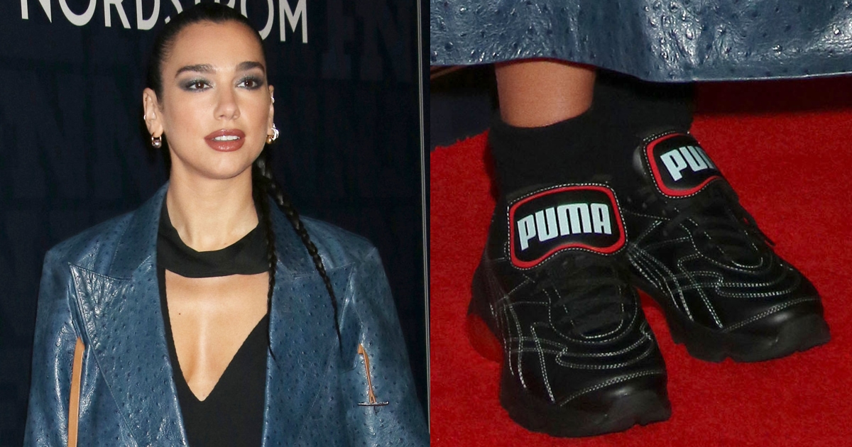 Dua Lipa Wins 2022 FNAA Collection in Puma Cell Dome King Sneakers