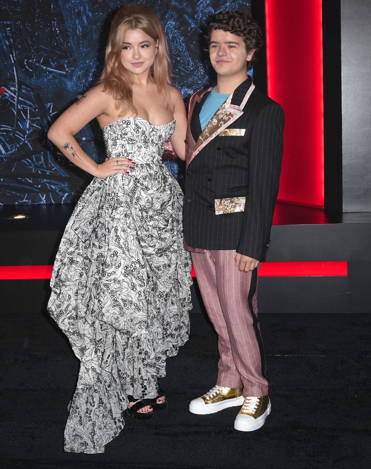 Gaten Matarazzo and Elizabeth Yu attend Netflix's "Stranger Things" season 4 premiere
