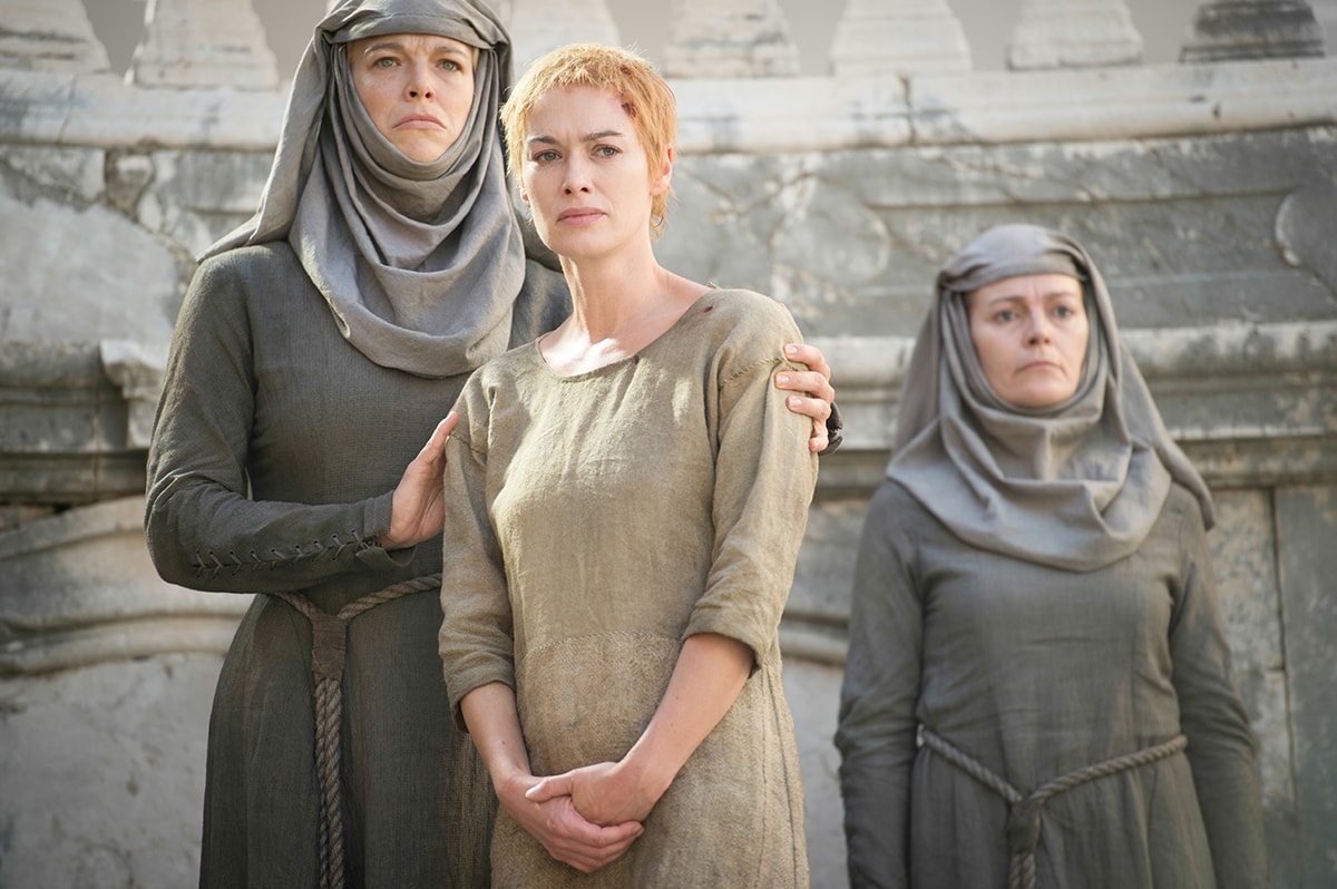 Hannah Waddingham towers over her Game of Thrones co-star Lena Headey