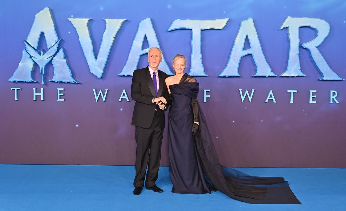 James Cameron and his wife, Suzy Amis Cameron, attend the "Avatar: The Way Of Water" World Premiere