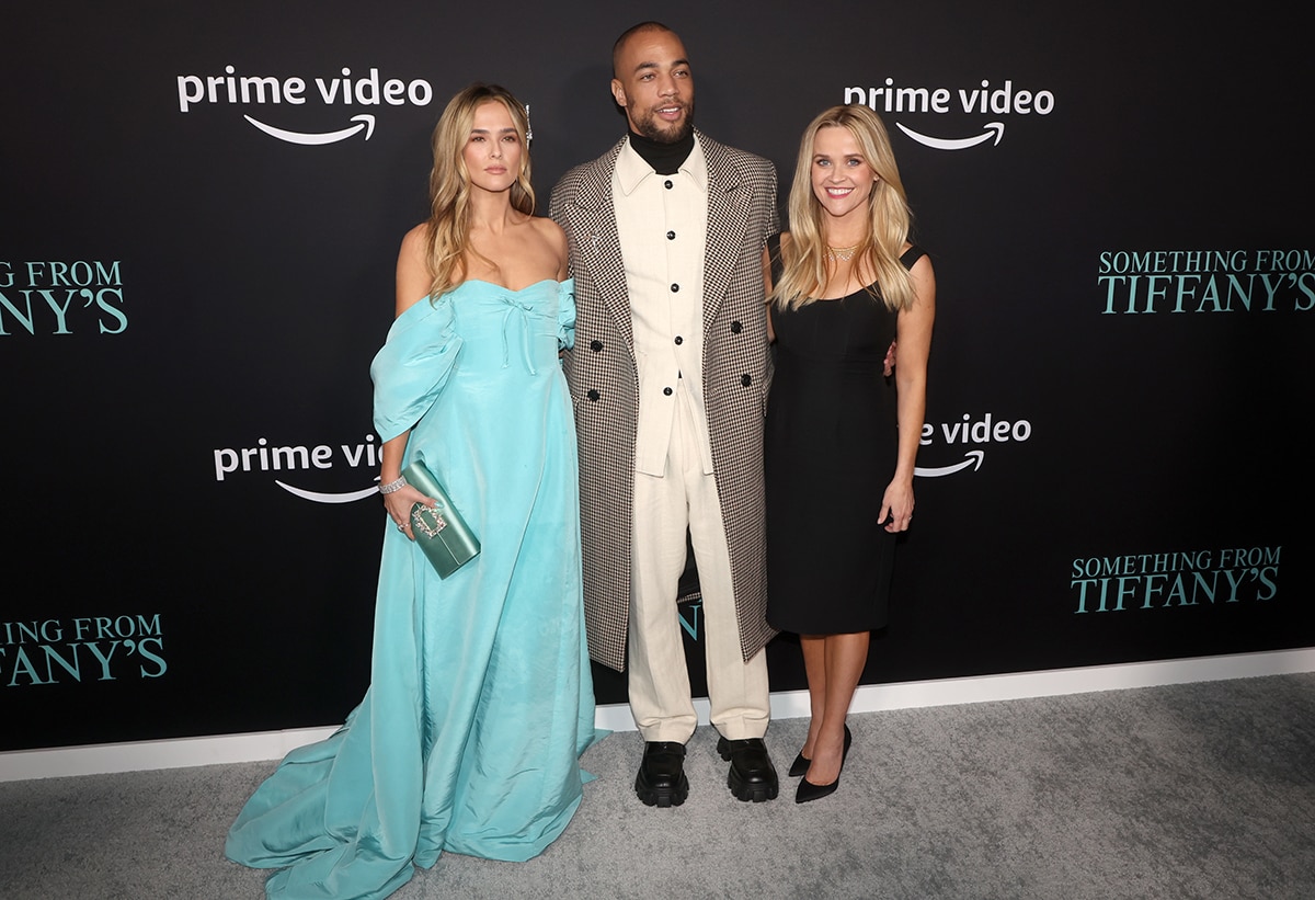 Zoey Deutch, Kendrick Sampson, and Reese Witherspoon at the Los Angeles premiere of Something from Tiffany's