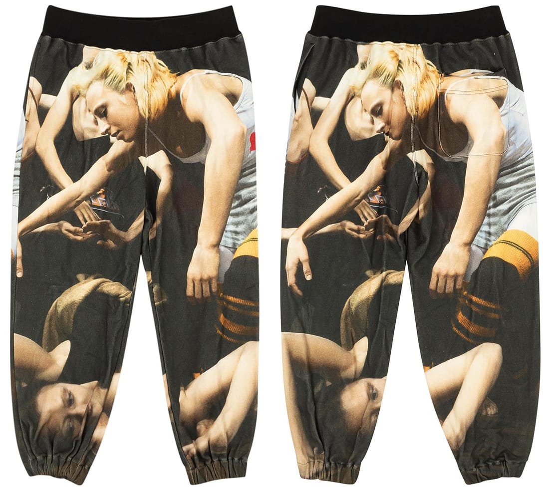 These quirky yet comfy Undercover sweatpants feature prints of dancing ladies