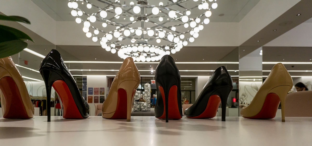 Every Christian Louboutin shoe boasts the signature red lacquer sole